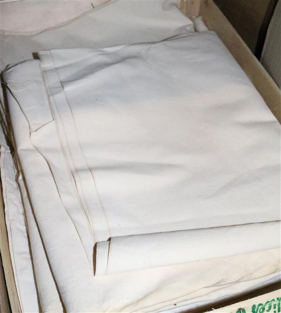 7 unused French metis linen sheets
